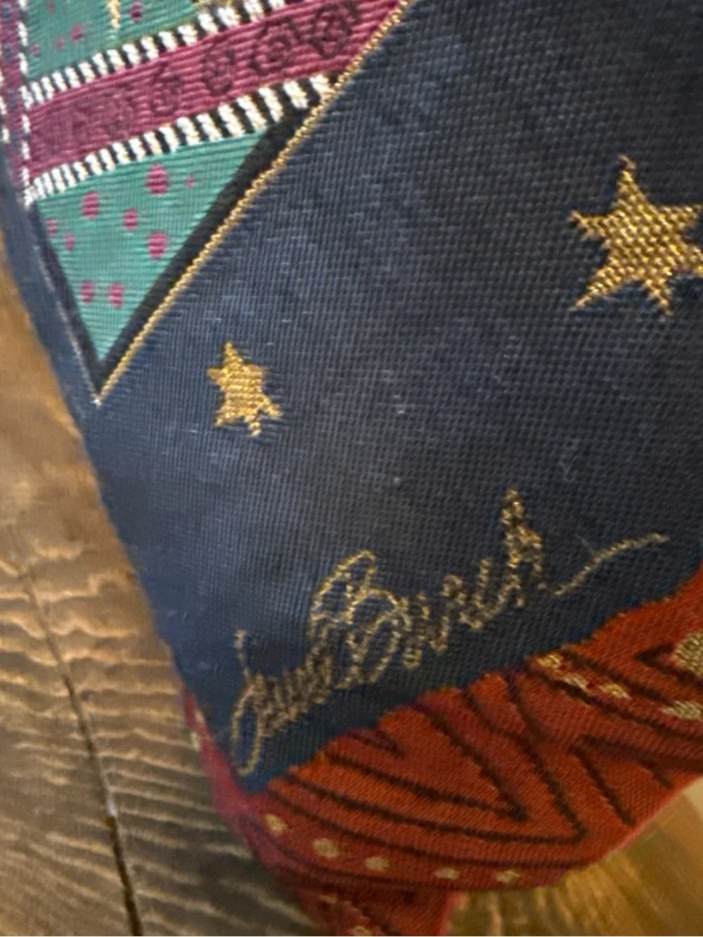 Laurel Burch Cat Tapestry Square Throw Pillow Christmas Present 18x18 Blue Red